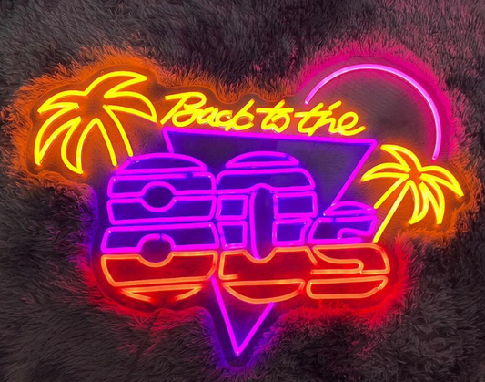BACK TO THE 80S BAR PUB NEON SIGN