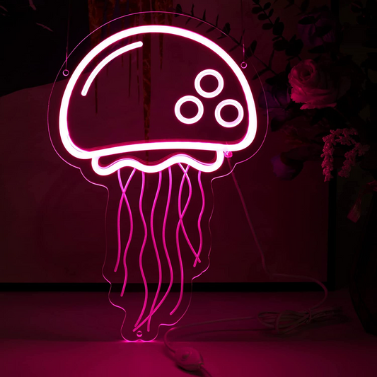 Jellyfish Neon Sign Light for Wall Decor