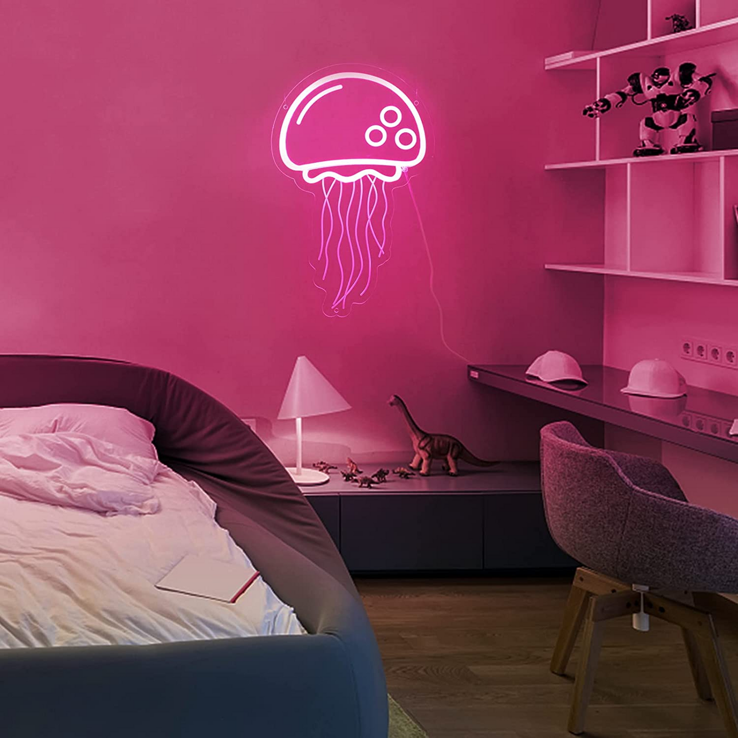 Jellyfish Neon Sign Light for Wall Decor