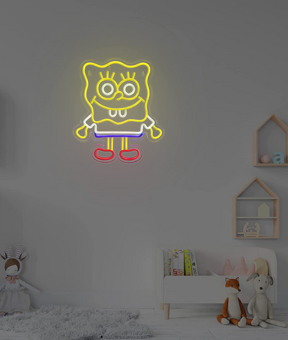 SponeBob SquarePants Neon Sign for Kids Bedroom Decor