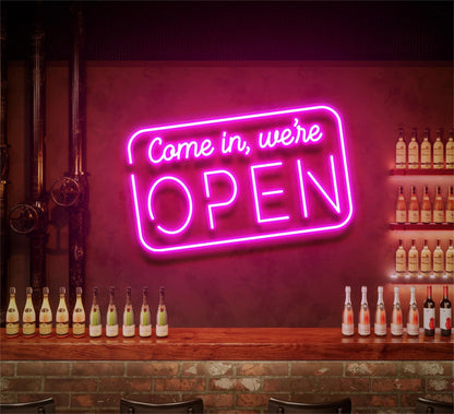 Come In We Are Open Neon Sign