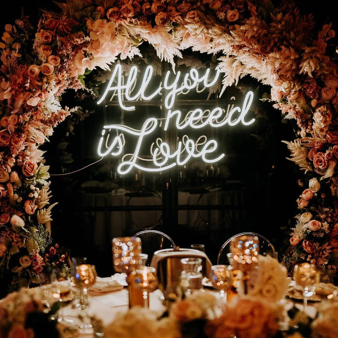 ALL YOU NEED IS LOVE NEON SIGN LIGHTS