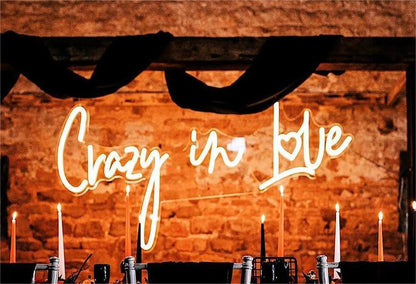 CRAZY IN LOVE WEDDING NEON SIGN