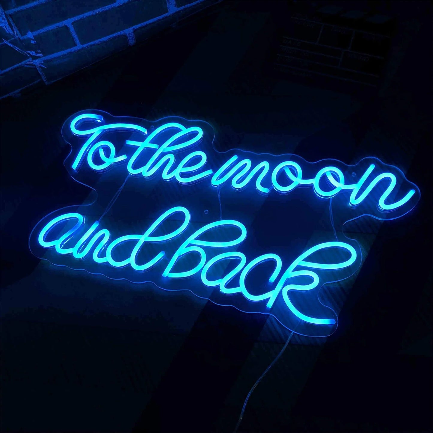 TO THE MOON AND BACK NEON WEDDING SIGNS