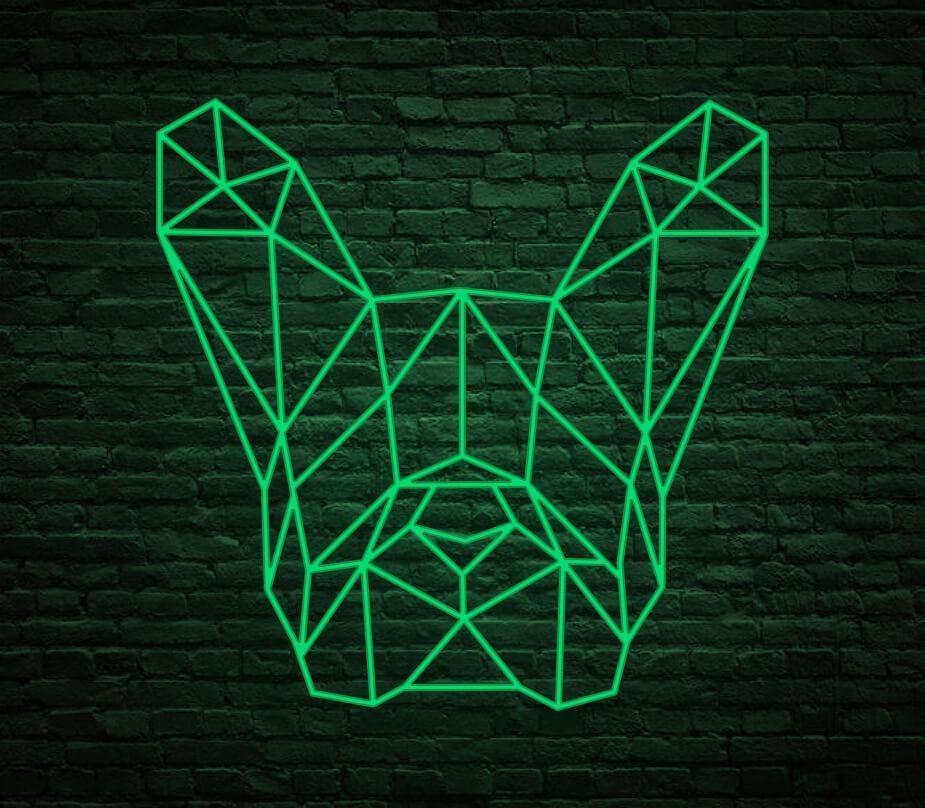 DOG HEAD NEON SIGNS FOR HOME