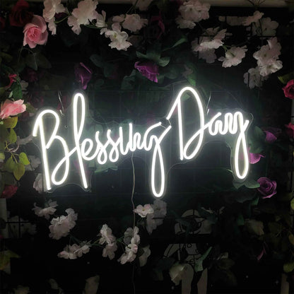 BLESSING DAY NEON WEDDING SIGN LIGHTS