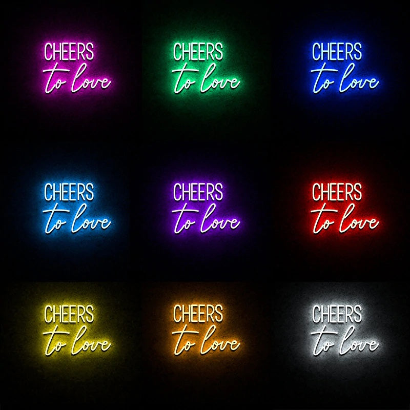 Cheers to Love Neon Sign