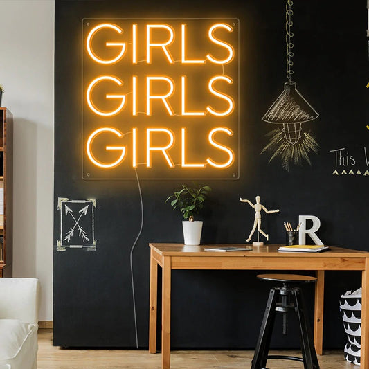 Girls Girls Girls Neon Sign