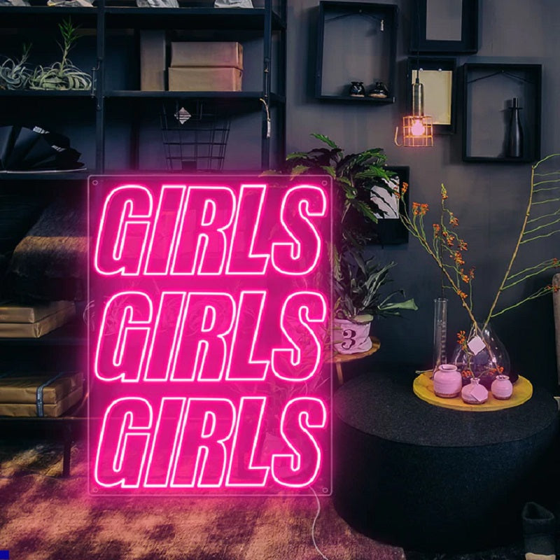 Girls Girls Girls Neon Sign