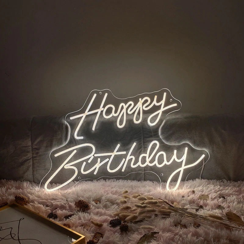 Happy Birthday Neon Sign