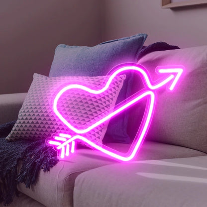 Heart with Arrow Neon Sign