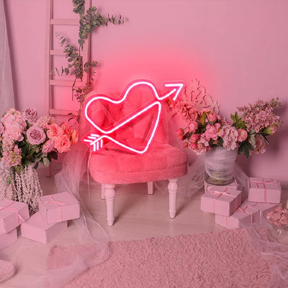 Heart with Arrow Neon Sign