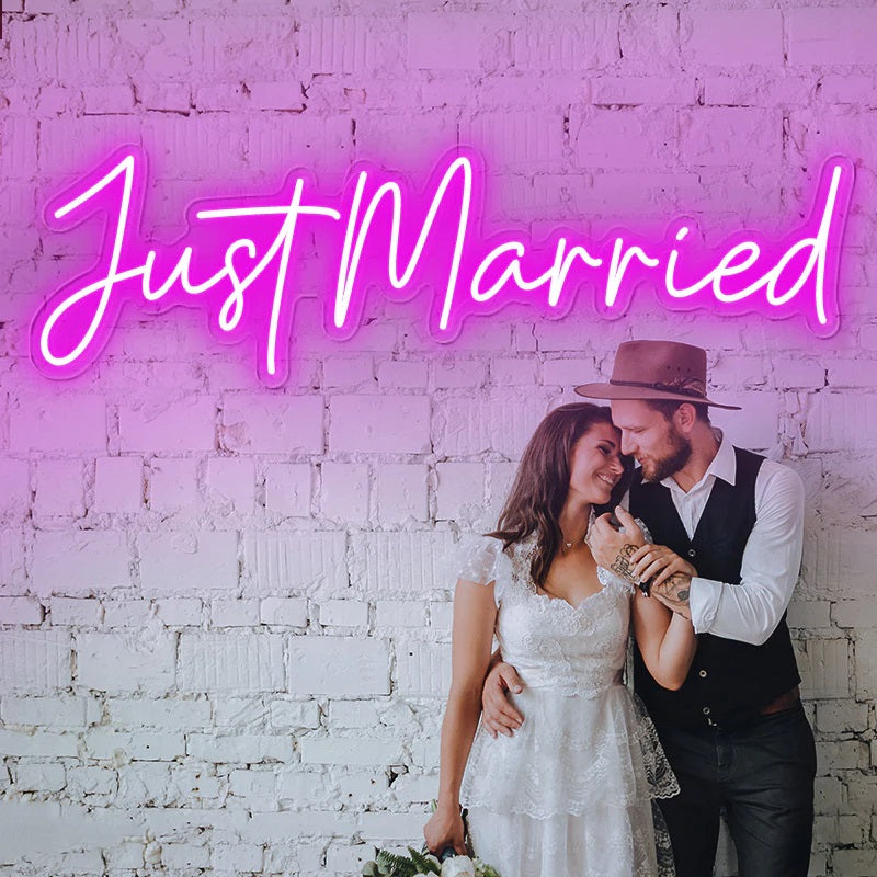 Just Married Neon Sign