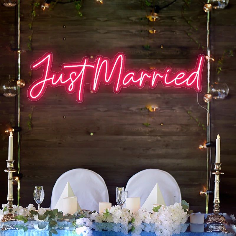 Just Married Neon Sign