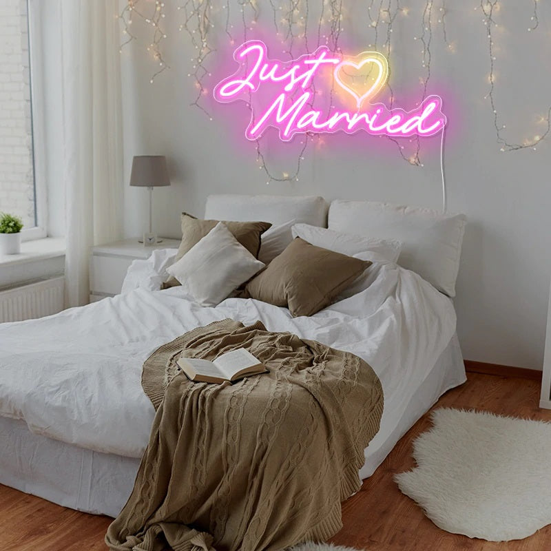 Just Married Neon Sign