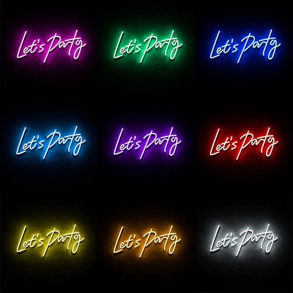 Let's Party Neon Sign