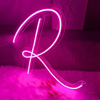 Letter R Neon Sign