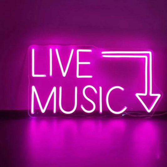 Live Music Neon Sign (20*11inch)