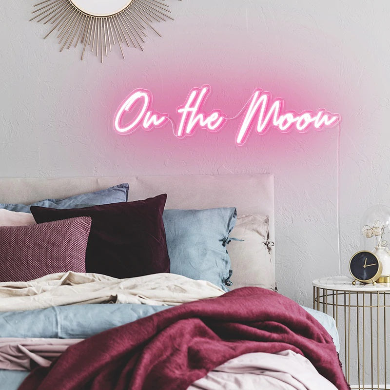 On the Moon Neon Sign