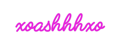 Custom Neon: xoashhhxo