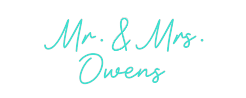 Custom Neon: Mr. & Mrs.
Ow...