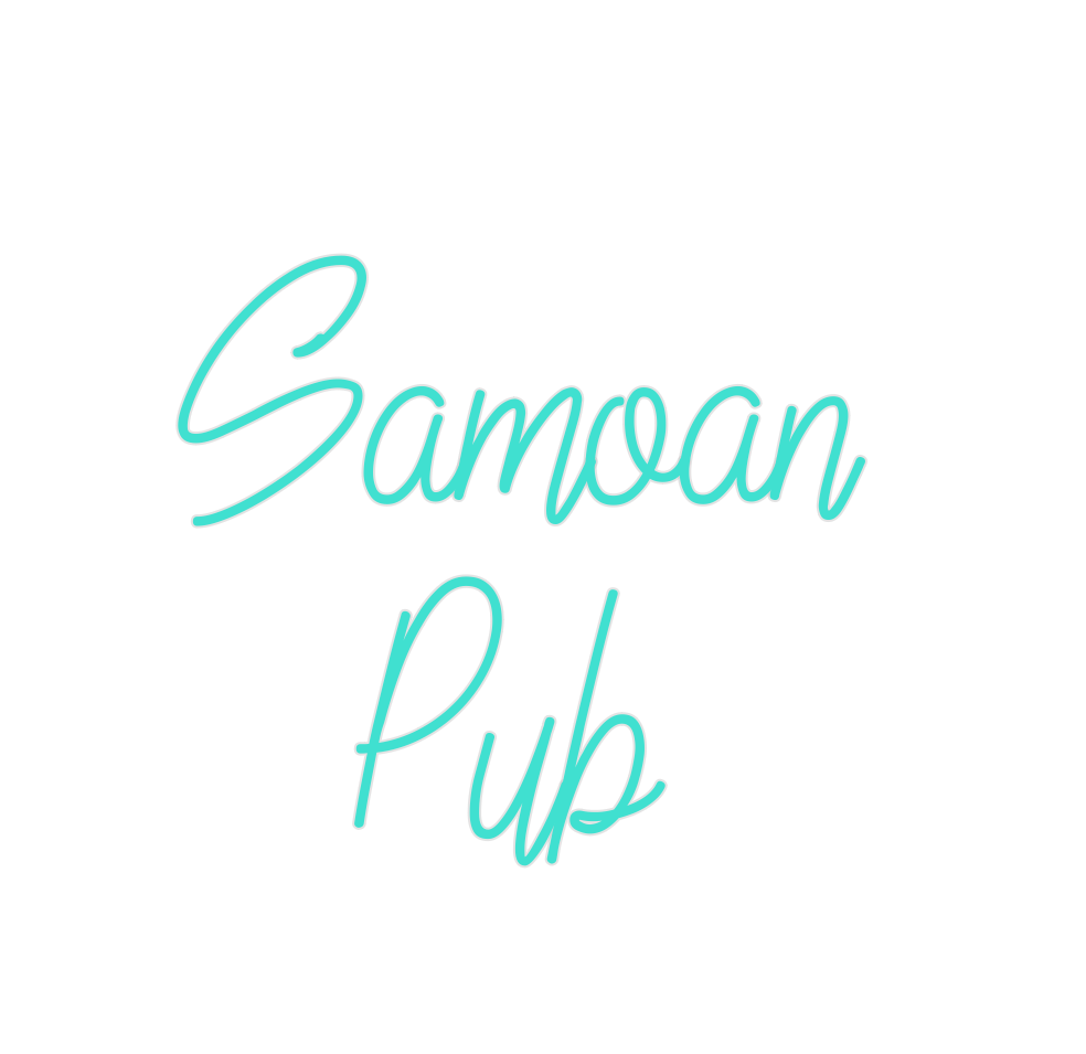 Custom Neon: Samoan 
Pub