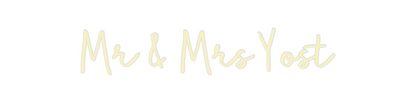 Custom Neon: Mr & Mrs Yost