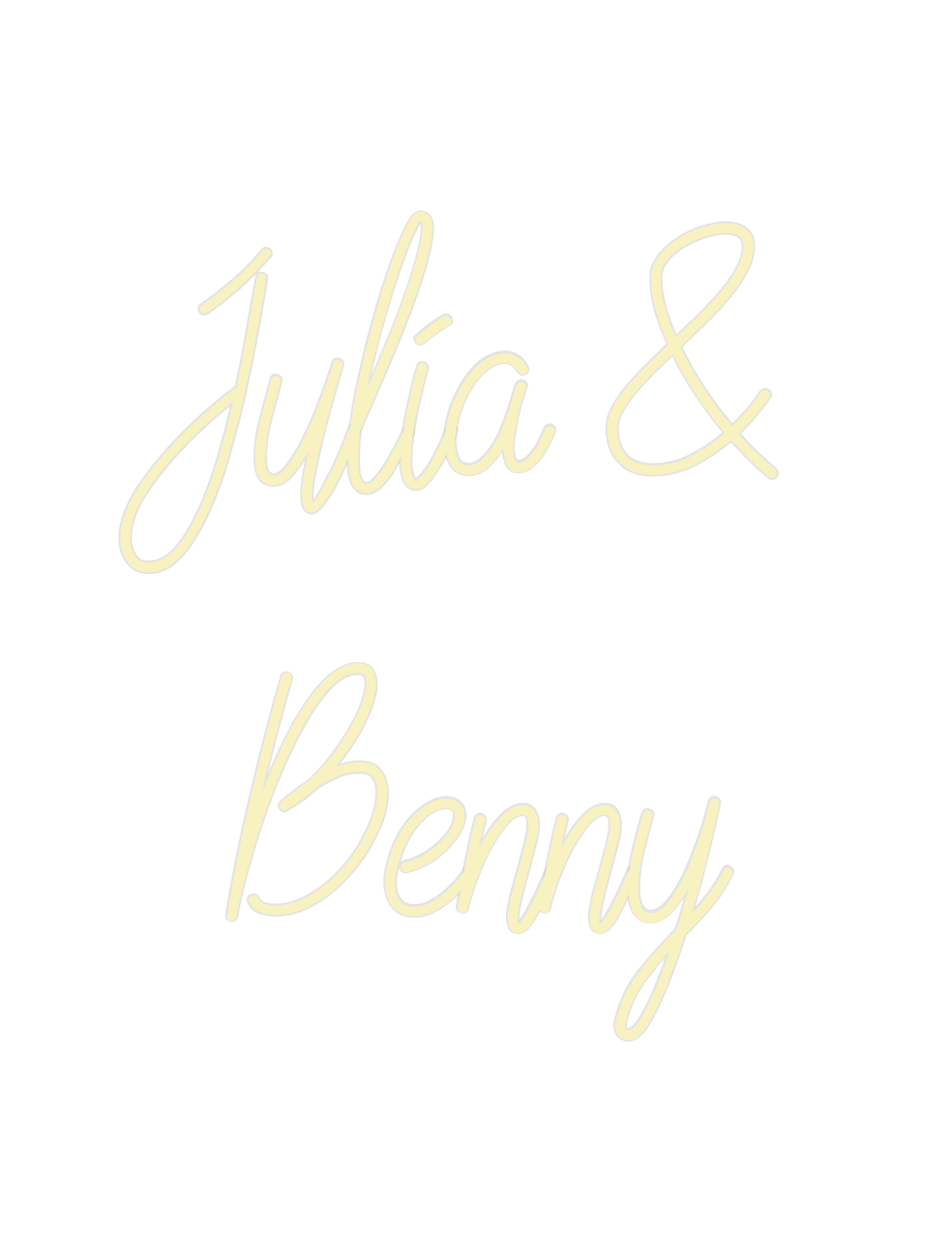 Custom Neon: Julia &
 Benny