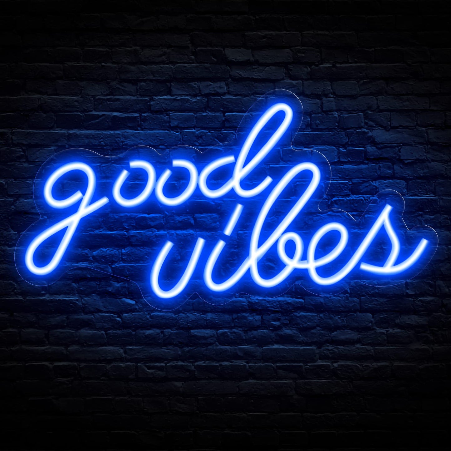 Good Vibes Neon Sign for Wall Decor (16.1 x 8.3 inch)