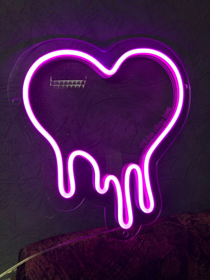 Melting Heart Neon Sign (20 * 17 inch)