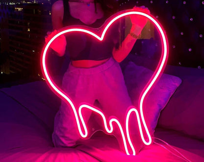 Melting Heart Neon Sign (20 * 17 inch)