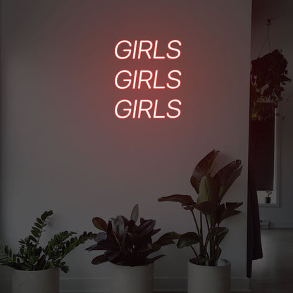 Girls Girls Girls Neon Sign (13 * 16 inch)