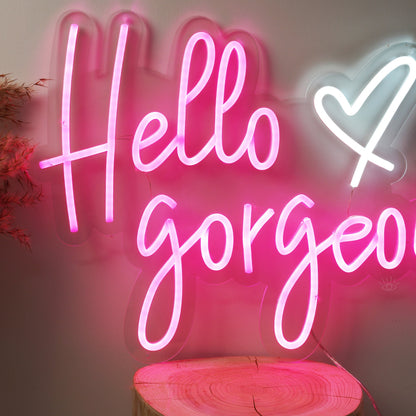 Hello Gorgeous Neon Sign (20 * 14.5 inch)