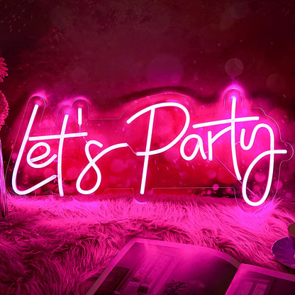 Let's Party Neon Sign (22 * 10 inch)