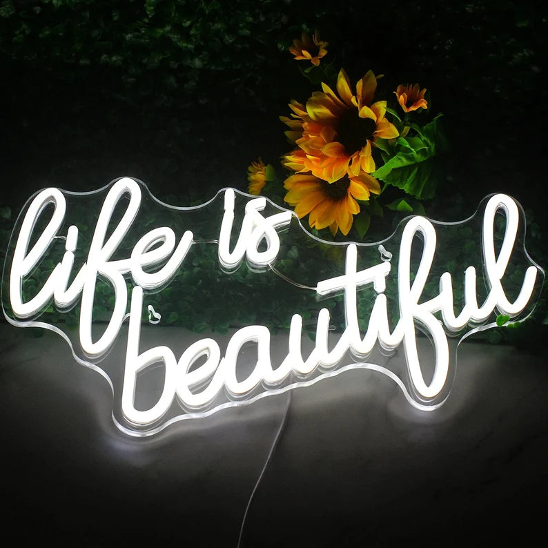 Life Is Beautiful Neon Sign (20*13.5inch)