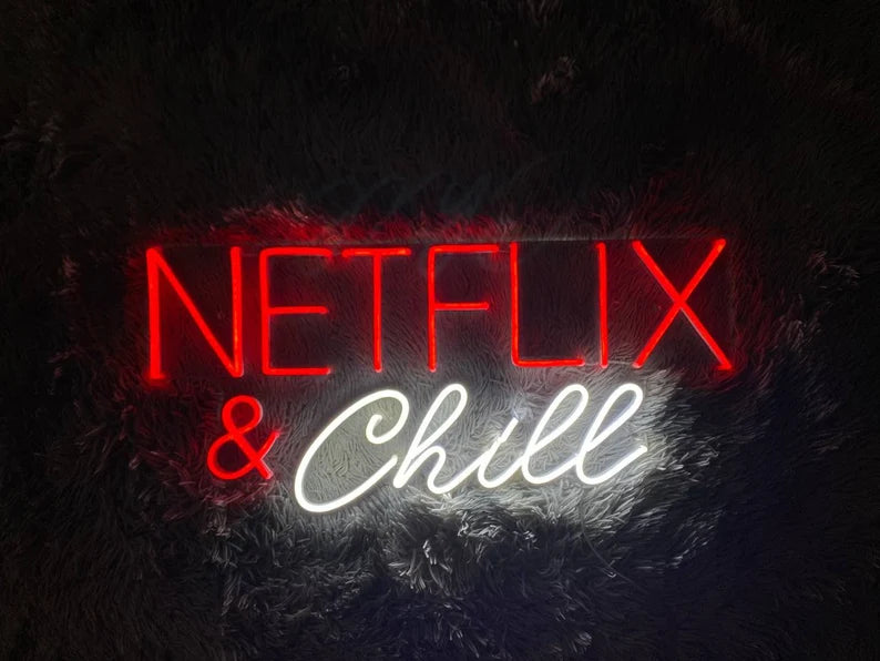 Netflix & Chill Neon Sign(24*10.5inch)